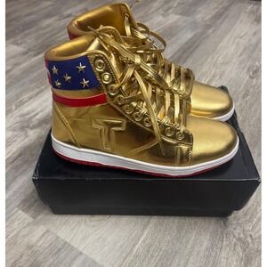 Trump Gold High Top Sneaker Red Blue White # 008/1000 USA 2024 Men 7.5 W 10